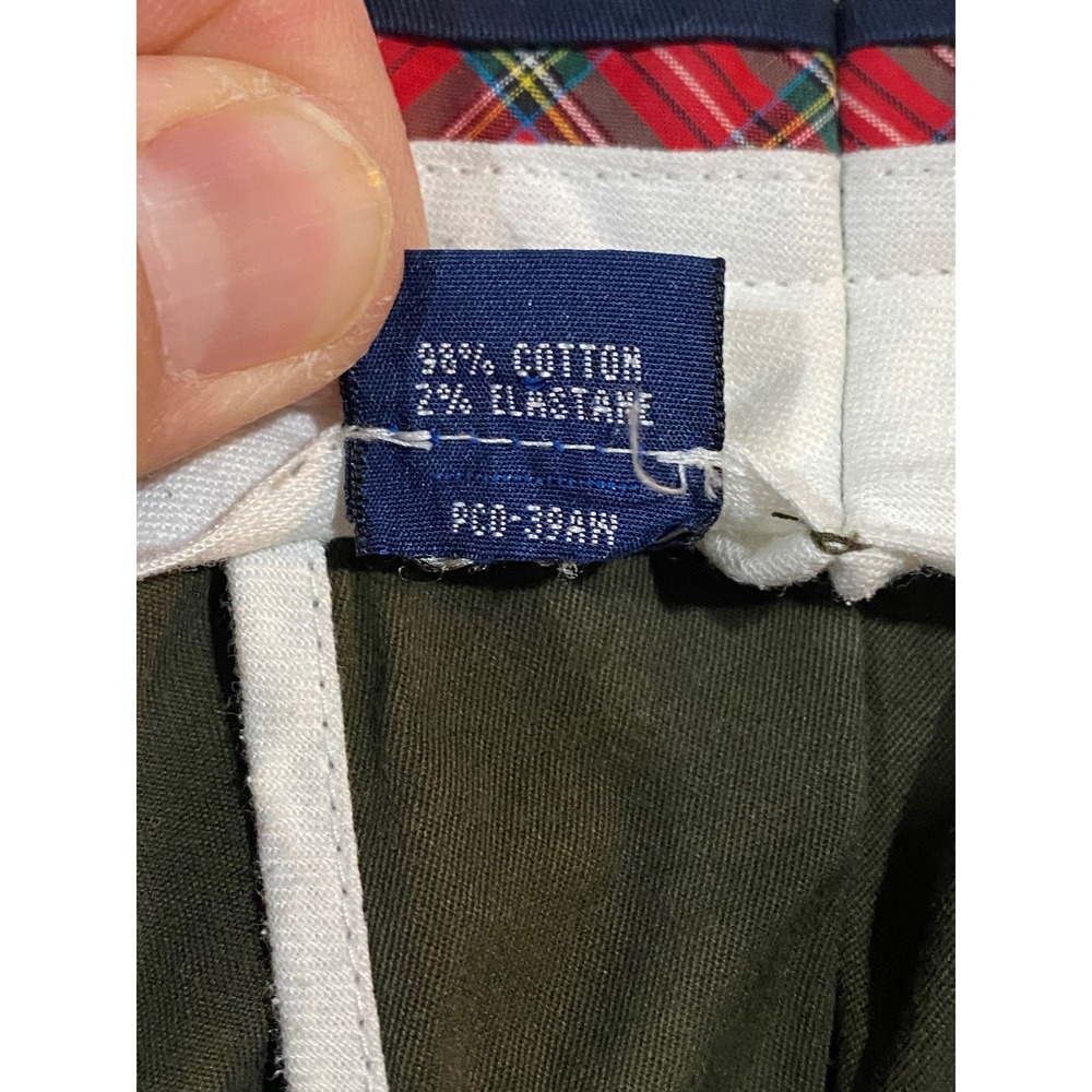 Polo Golf Ralph Lauren Mens 38 Olive Green Chino Shorts Cotton Flat Front - Picture 6 of 10